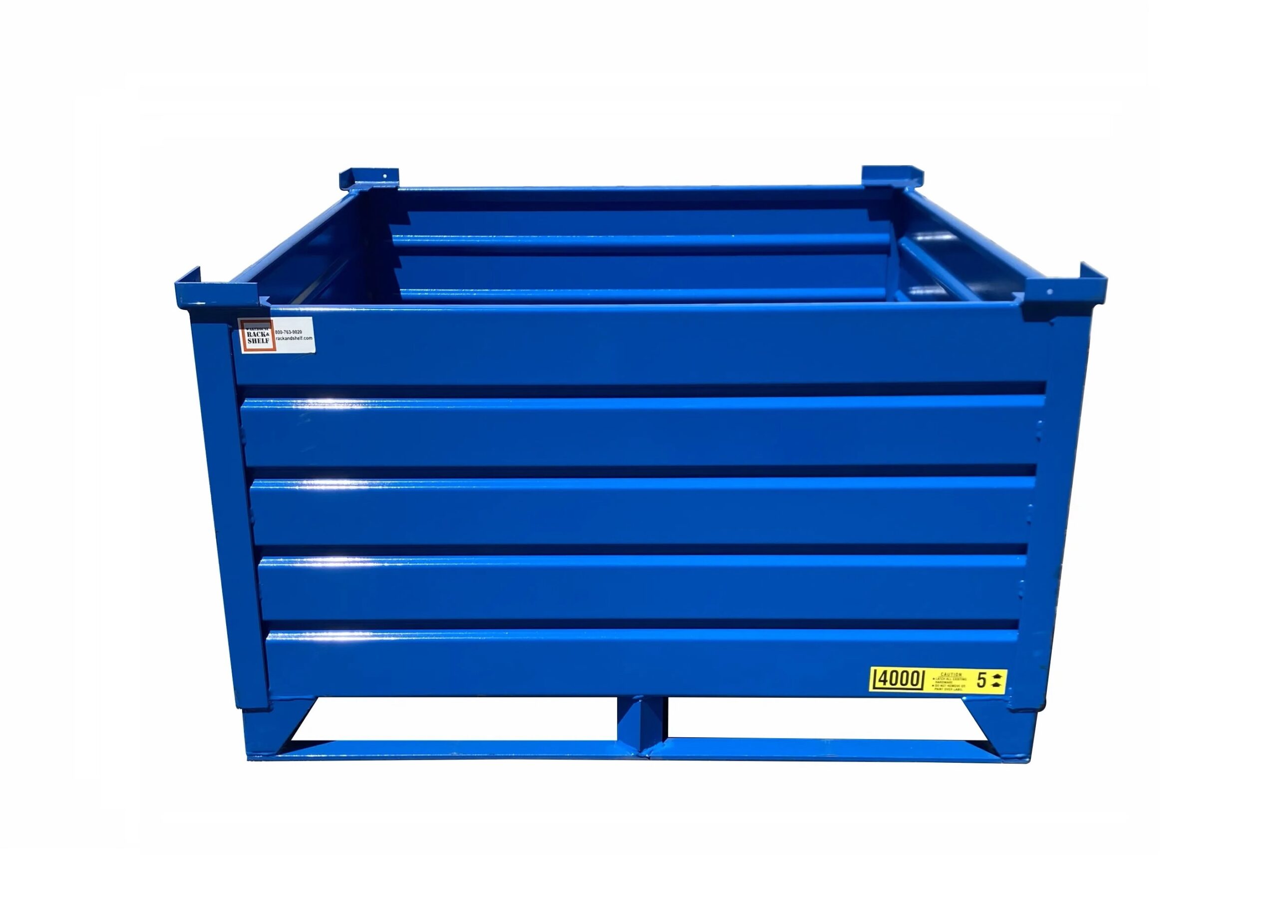 Corrugated Steel Container with Flat Skid Bar Runners Feature Picture
