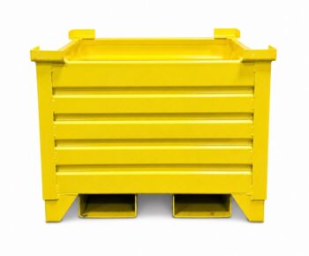 Corrugated Steel Container with Fork Tunnels Tubes Pockets
