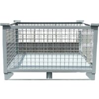 Rigid Wire Baskets with Steel Fork Runners | Skid Bars