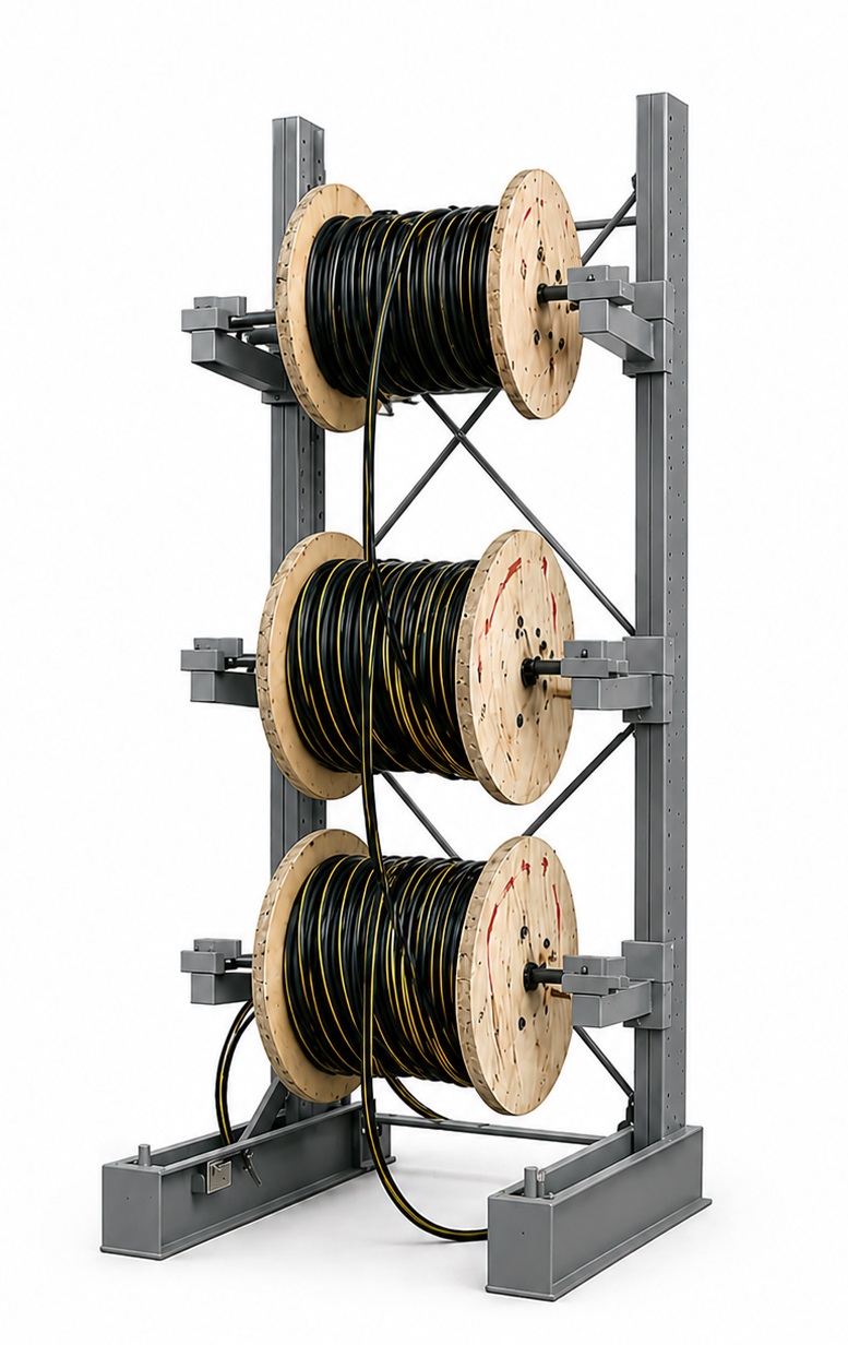 Cantilever Wood Reel Storage Rack Cantilever Wood Reel Storage Rack