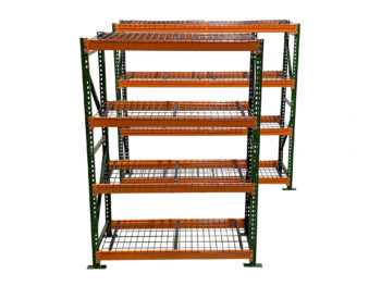 48 and 60 Inch Wide Span Bulk Storage Rack with Wire Mesh Decking 2