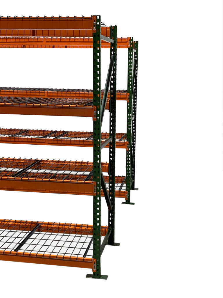 Teardrop Wide Span Storage Racks With Wire Mesh Decking Warehouse Rack And Shelf 2435