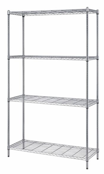 Chrome Plated Wire Shelving Unit Ships In A Box