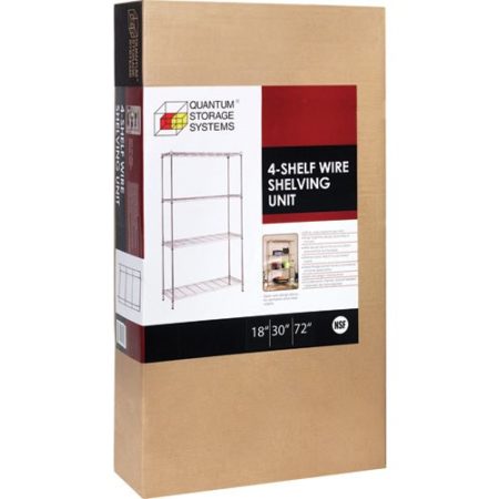 Quantum 4 Shelf Wire Shevling Unit Ships In A Box Picture