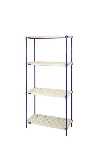 Wire Shelving Unit with Plastic Mat Shelf Topper Ships in Box Pic
