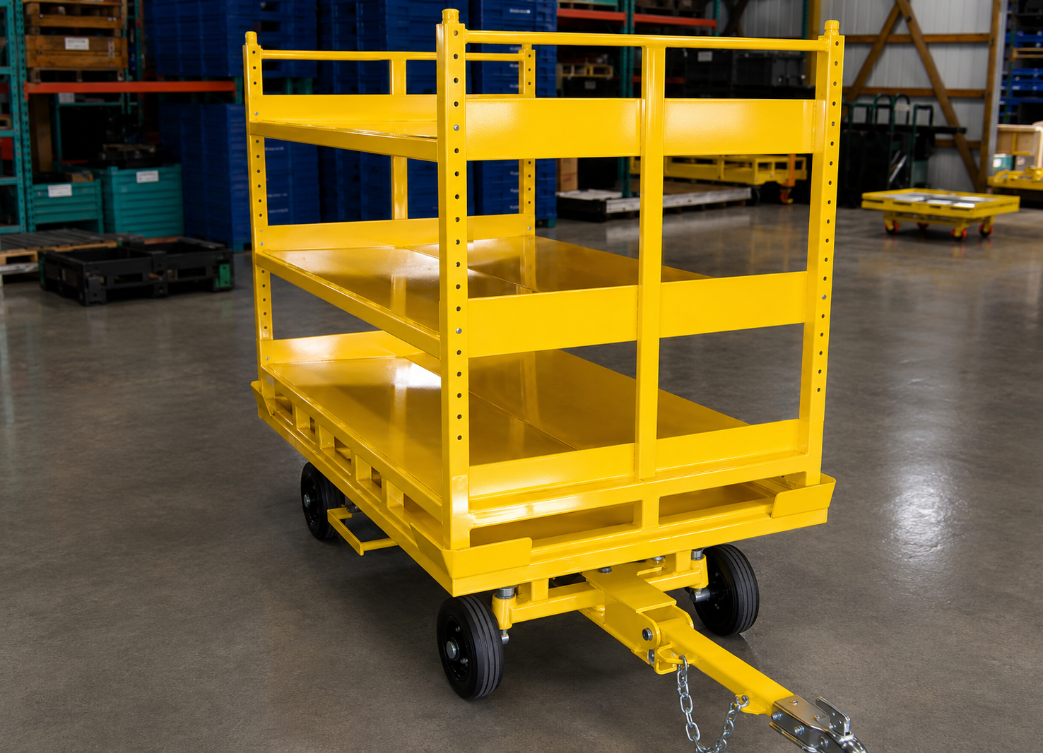 Quad Steer Towable Shelf Carts Quad Steer Towable Shelf Carts