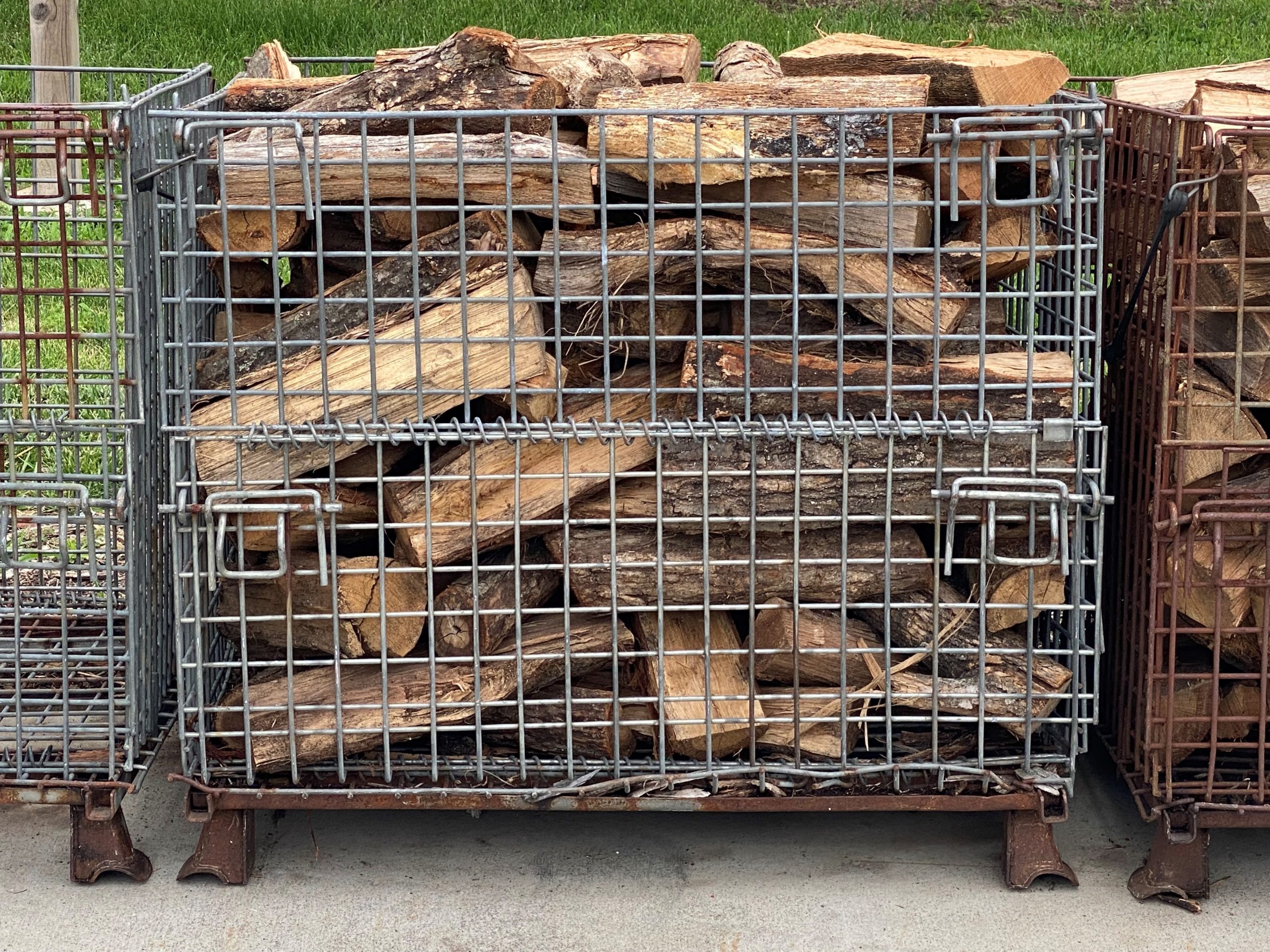 Large Wire Firewood Storage Baskets