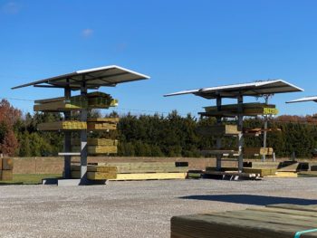 Cantilever Lumber Racks with Roof