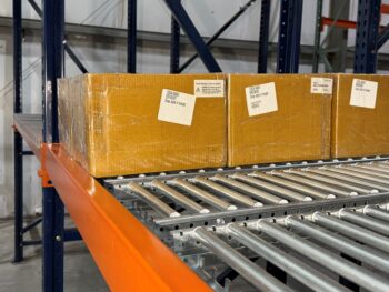 Carton Flow Tracks Use Beam Step as Stop