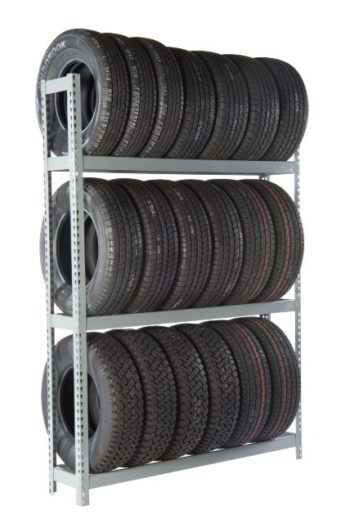 Single Deep Rivetier Boltless Tire Storage Rack