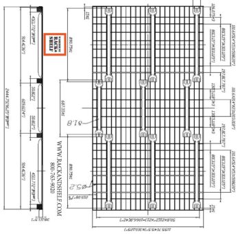 96dx46w Wire Decking for Double Deep Pallet Rack