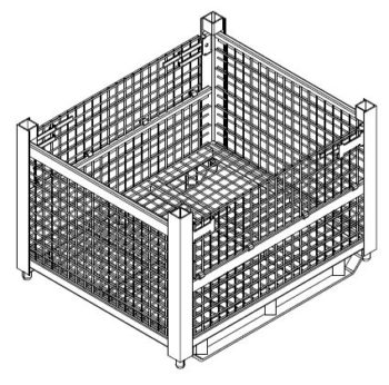 Heavy Duty Rigid Wire Mesh Containers and Bins