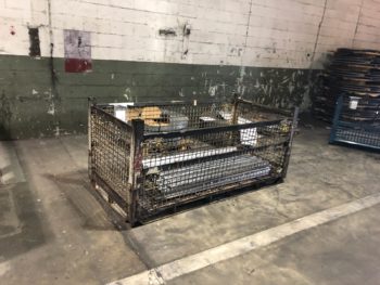 Used Heavy Duty Rigid Wire Containers with Pin Feet