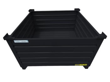 Black Corrugated Steel Containers PN 51010-Z Inside View