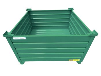 Green Corrugated Steel Container PN 51006-G Inside View