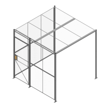 2-Sided Wire Cage with Swing Out Gate with Ceiling