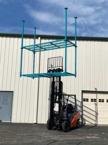 48x120 Stack Rack Lifted by Forklift