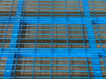 48x60x69 Stack Rack with Wire Mesh Base Blue