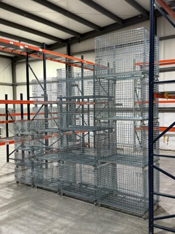 Junior Medium Senior Extra Large Wire Containers Stacked 4 High 4