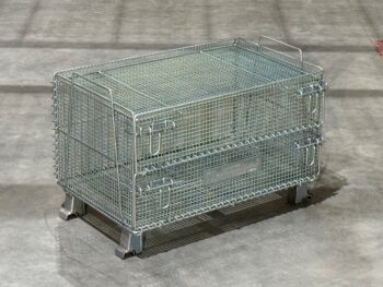 Junior Wire Basket with Lid Angle View