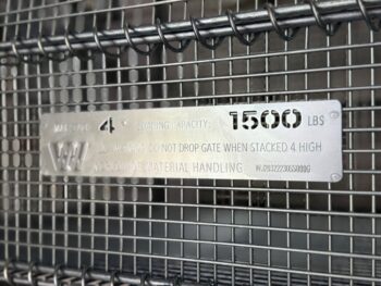 Junior Wire Baskets 1500 LBS Cap Stackable 4 High