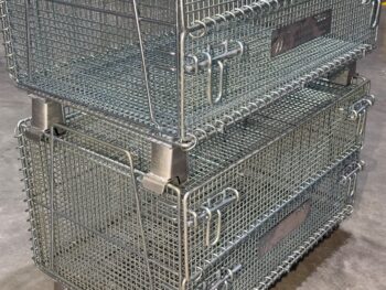 Junior Wire Container with Lid Stacked