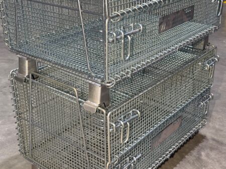 Junior Wire Container with Lid Stacked Junior Wire Container with Lid Stacked