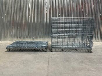 Medium Wire Container Collapsed Stacked Gate Closed