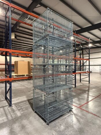 Senior Wire Containers Stacked 4 High