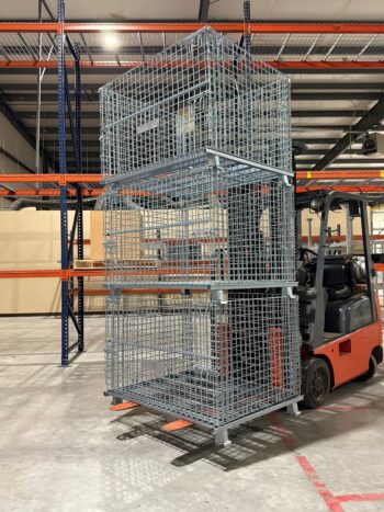 Senior Wire Containers on Forklift