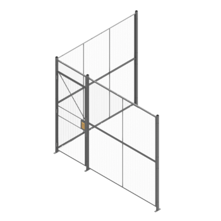 Two Sided Wire Partition with Swing Out Gate Two Sided Wire Partition with Swing Out Gate