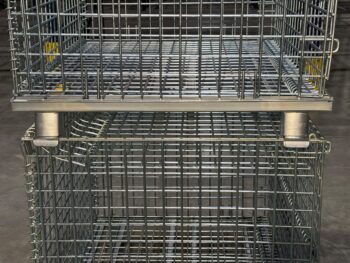 Wire Container with Lids Stacked