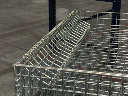 Wire Container with Wire Helix Hinged Lid Wire Container with Wire Helix Hinged Lid