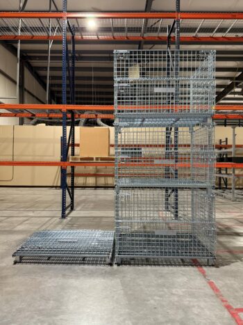 Wire Containers in Warehouse