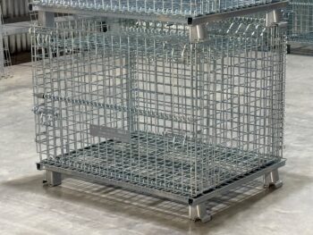 Wire Mesh Container with Lids Stacked 2 High