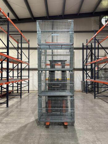 Wire Mesh Containers Stacked 4 High