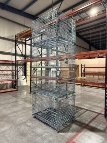 XL Wire Containers Stacked 4 High