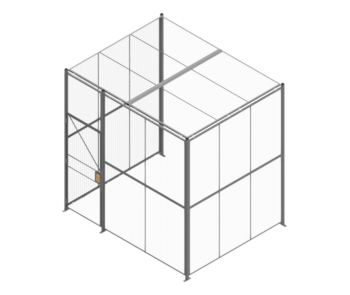 Three-Sided Wire Cage with Ceiling