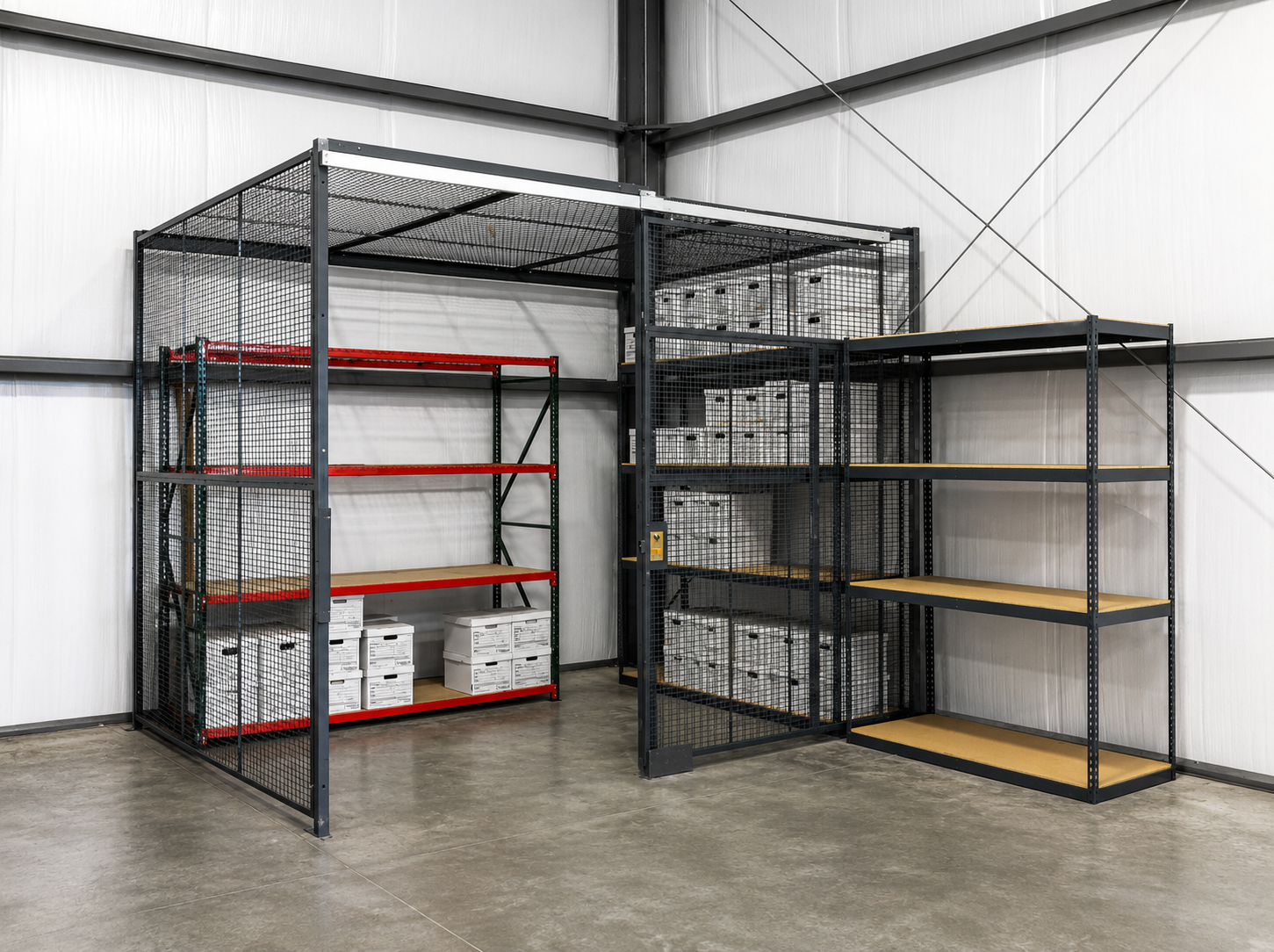 Wire Mesh Container with Shelving Wire Mesh Container with Shelving
