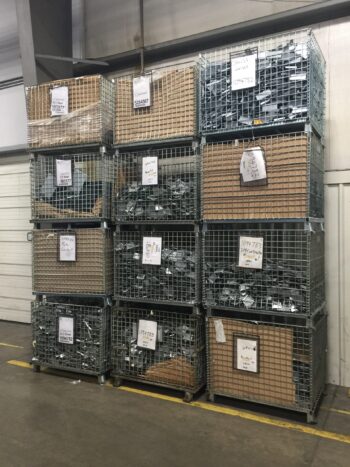 Wire Mesh Containers Stacked