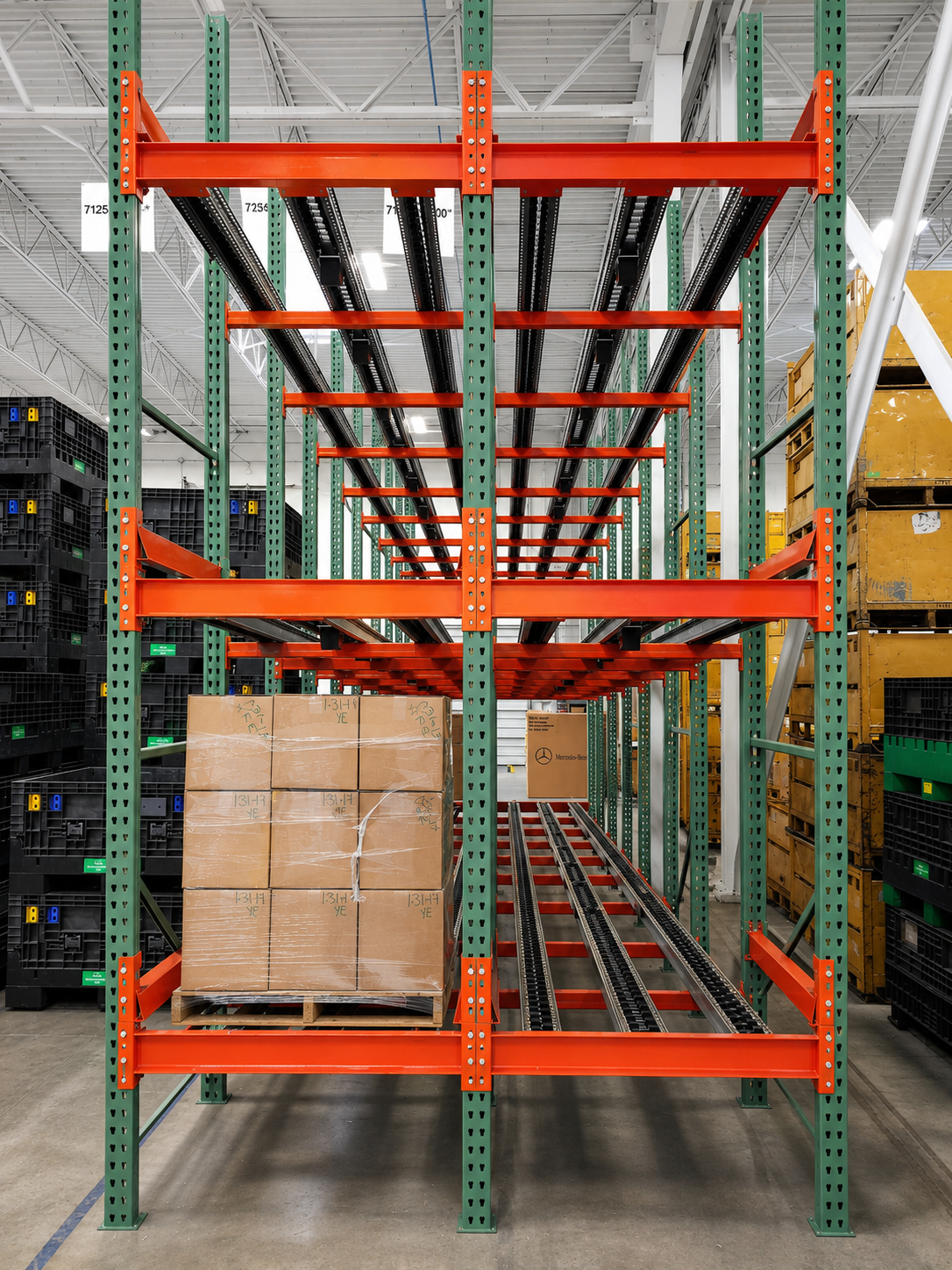 Interlake Teardrop Pallet Flow Racks Interlake Teardrop Pallet Flow Racks