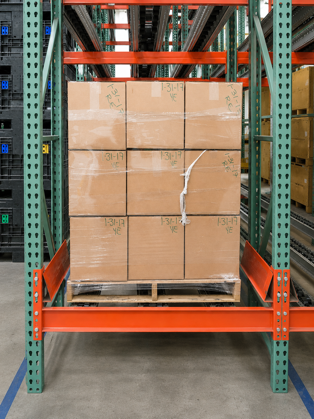 Pallet Flow Rack Receiving Side Pallet Flow Rack Receiving Side