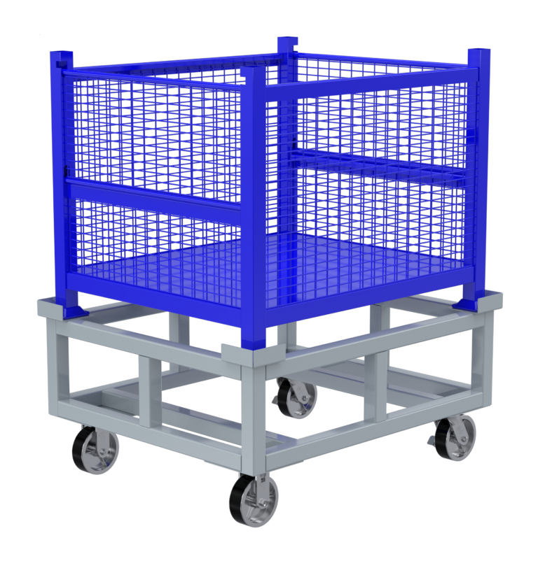 Rigid Wire Container Carts | Wire Basket Carts