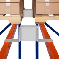Double Pallet Load Stop Prevents Pallet Push Through Accidents