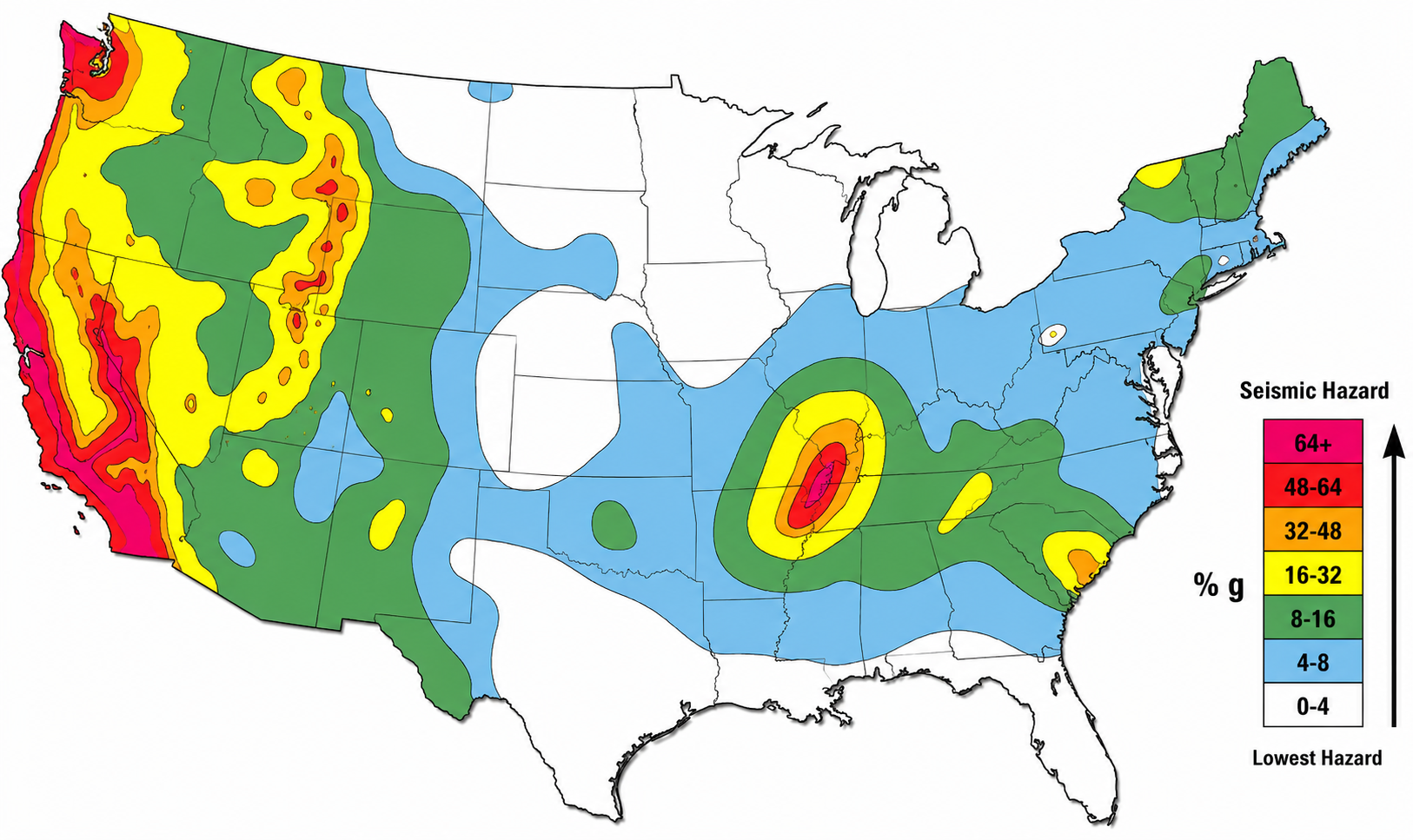 Pallet Rack Seismic Zone Heat Map Pallet Rack Seismic Zone Heat Map