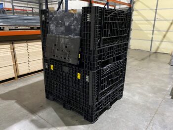 Returnable Plastic Bulk Containers Stacked