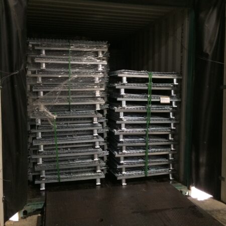 Truckload of Wire Containers Collapsed Truckload of Wire Containers Collapsed