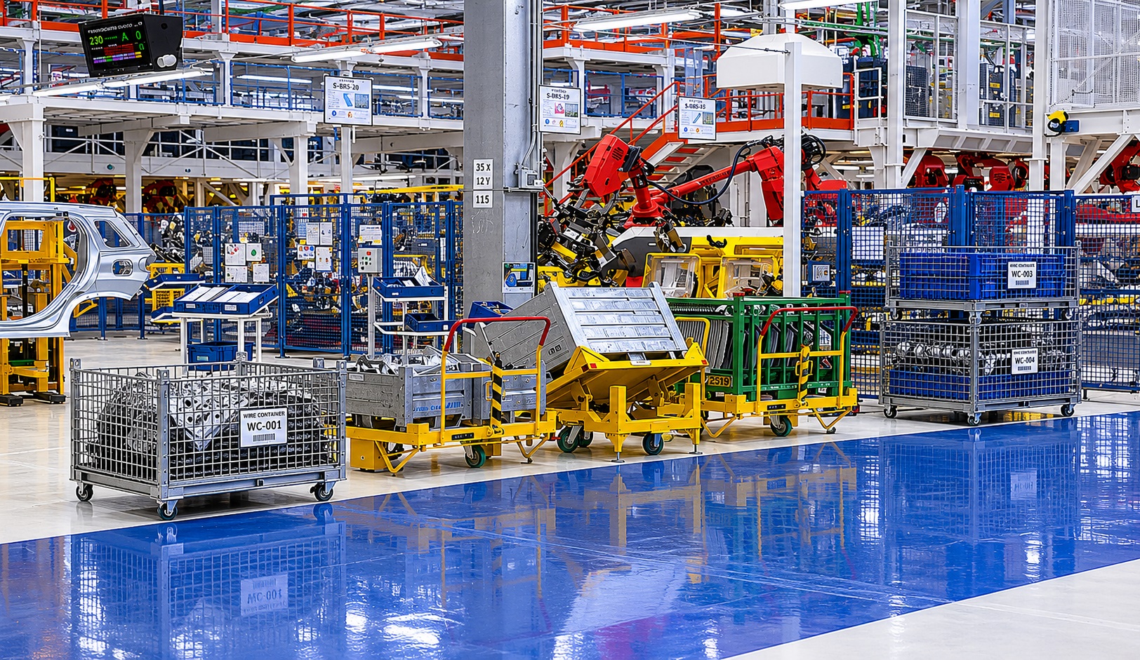 Automotive Industry Relies on Wire Containers & Steel Bins