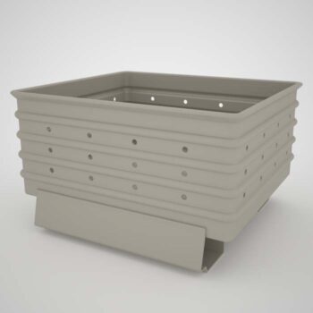 Custom Round Corner Corrugated Steel Roll Over Tub with Cooling Holes