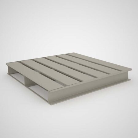 Two-way-slat-style-custom-steel-pallet-beige
